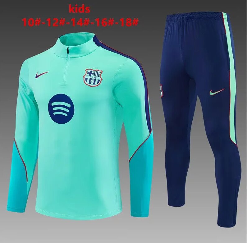 Kids Barcelona 26/27 Tracksuit - Green